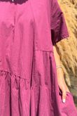 Made in Italy Tiggy Pure Cotton Smock Dress Beetroot /5 =